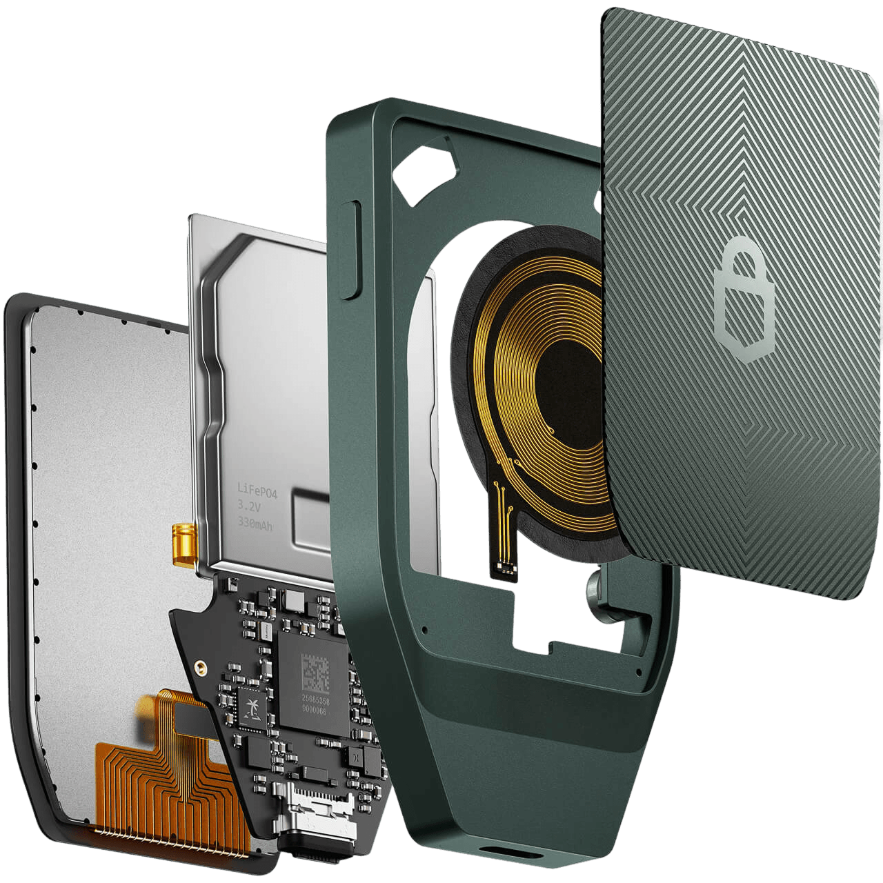 Vue en plongée du Trezor Safe 7