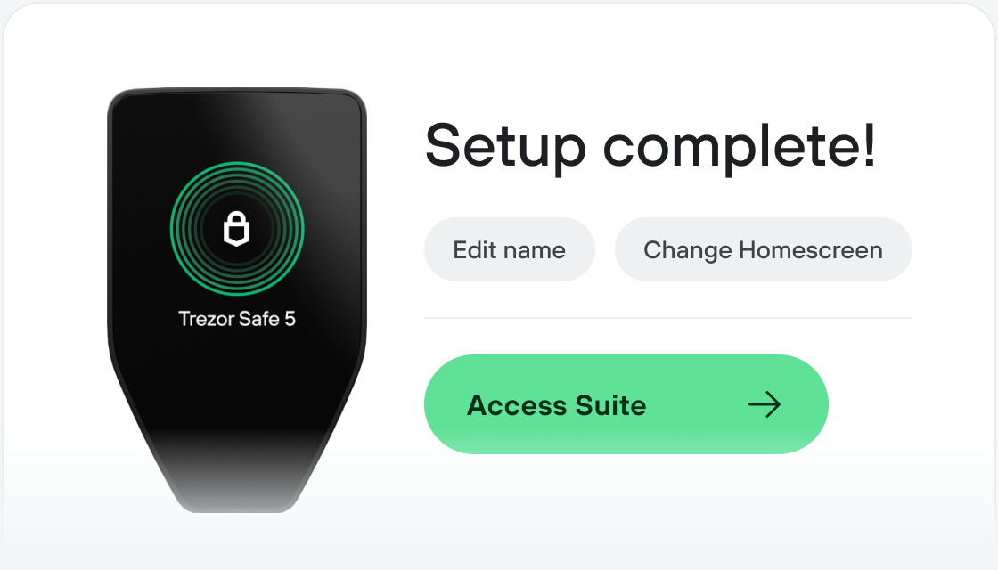 Instala la app Trezor Suite