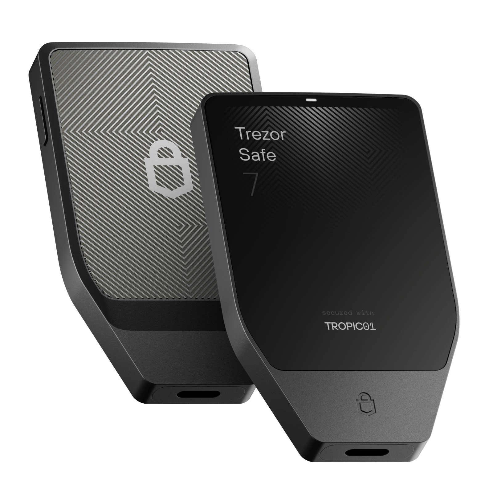 Trezor Safe 7 hardware wallet device with touchscreen display
