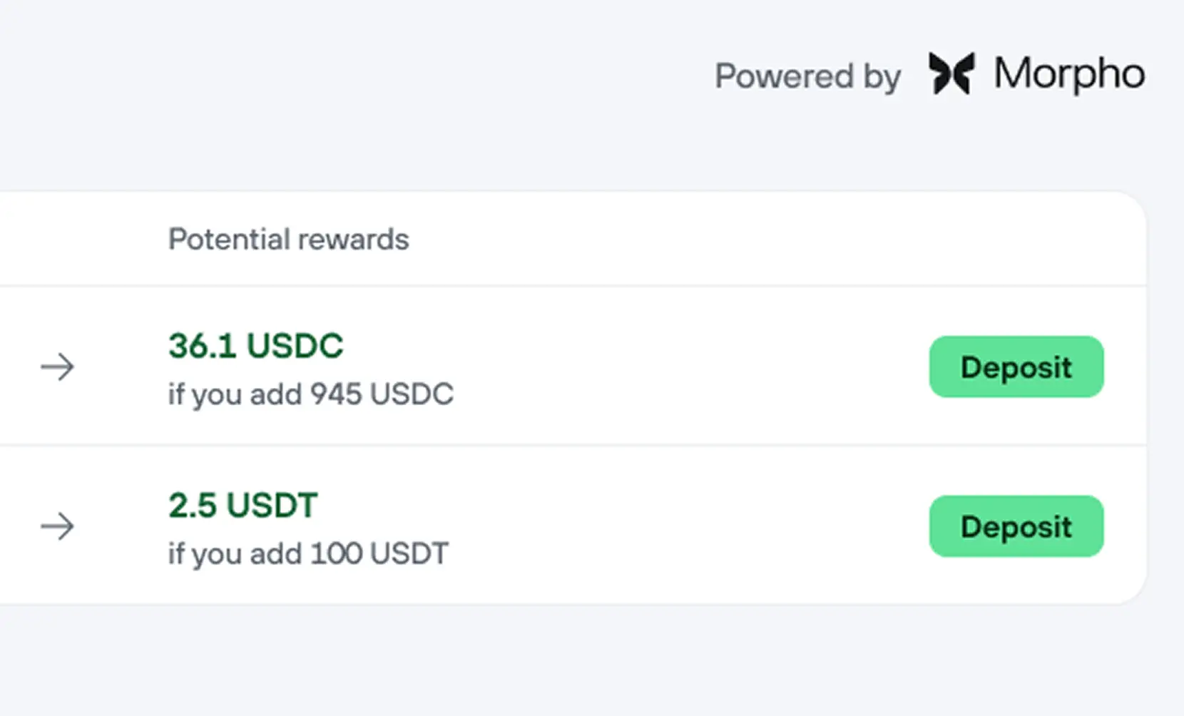 Trezor Suite deposit screen