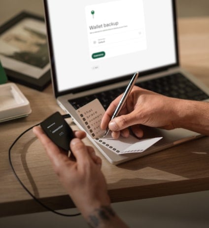 Copia de seguridad de billetera clara y sencilla